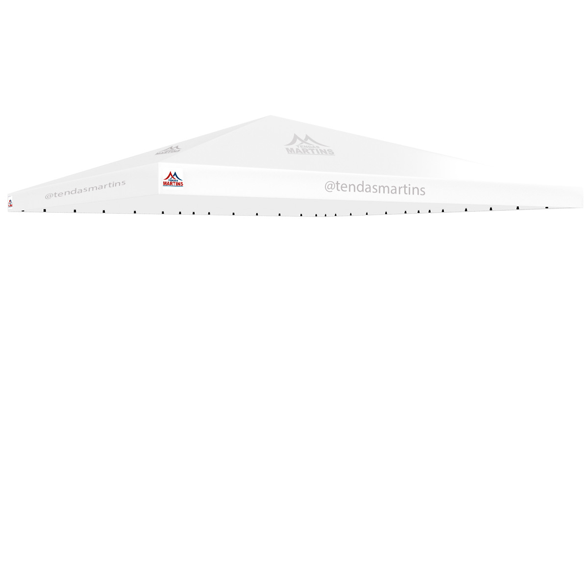 Cobertura para tenda piramidal 12x12m em lona PVC TD1000 branco