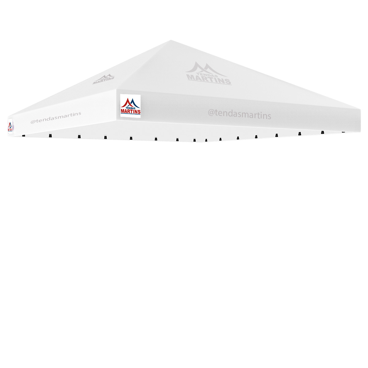 Cobertura para tenda piramidal 7x7m em lona PVC TD1000 branco